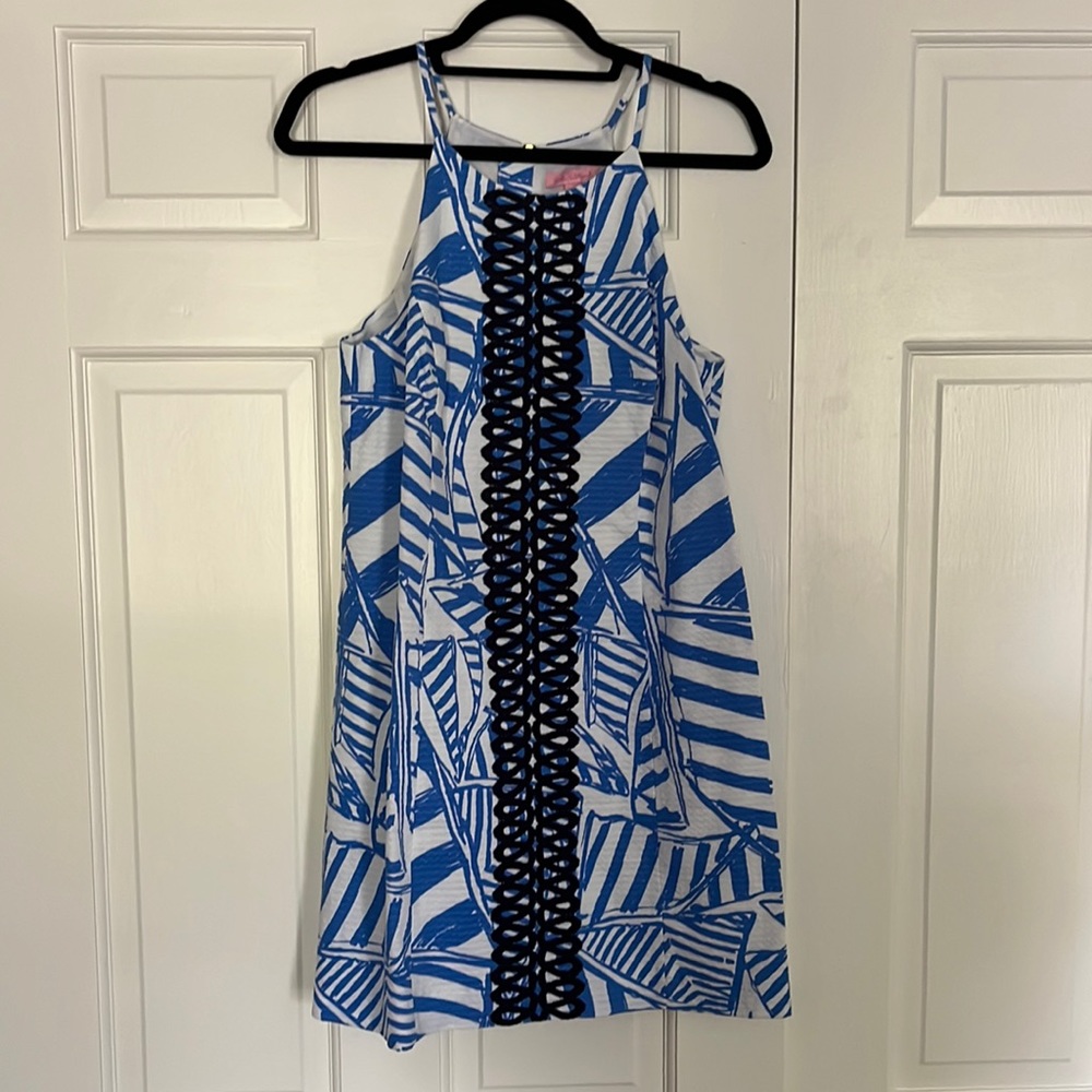 Lilly Pulitzer Blue Annabelle Sailboat Shift Dress